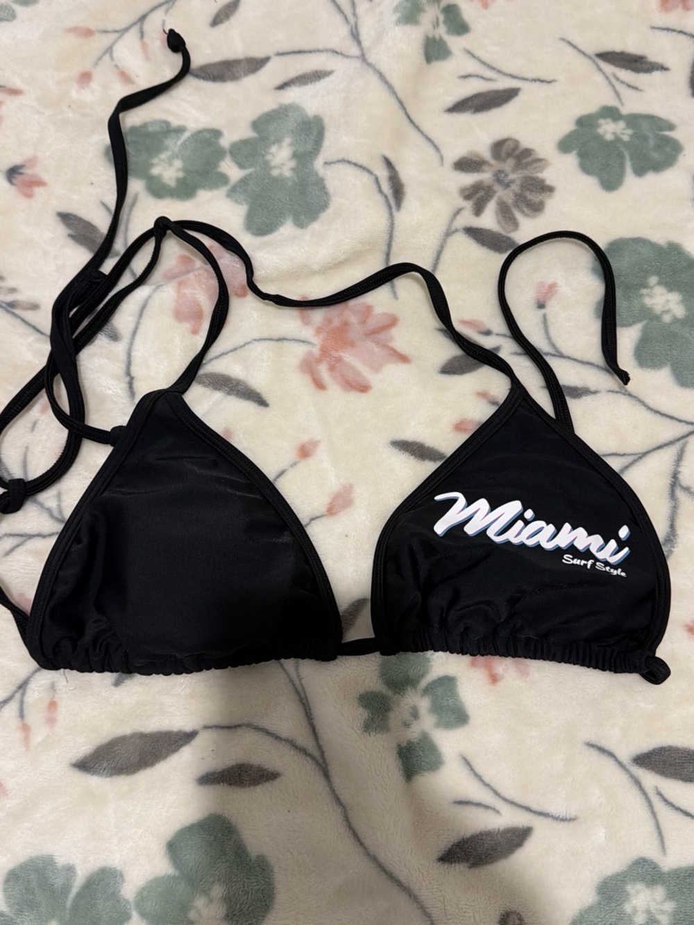 Miami Surf & Beach Black Triangle Bikini Top